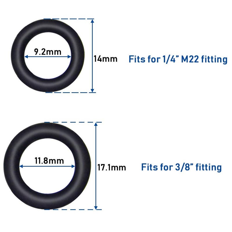 Twinkle Star Pressure Washer O-Rings for 1/4", 3/8" Quick Connect Coupler, 40 Pack - Image 2